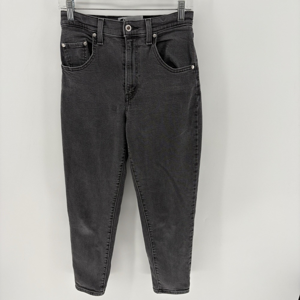 Levi's SilverTab Mom Jeans Women's 27x26‎ High Rise Gray Stretch Denim